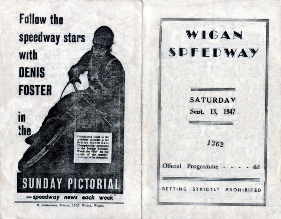 Speedway programme Laurel & Hardy Speedway programme Laurel & Hardy