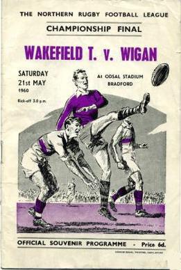 Souvenir programme 21st May 1960 Wakefield v Wigan at Odsal