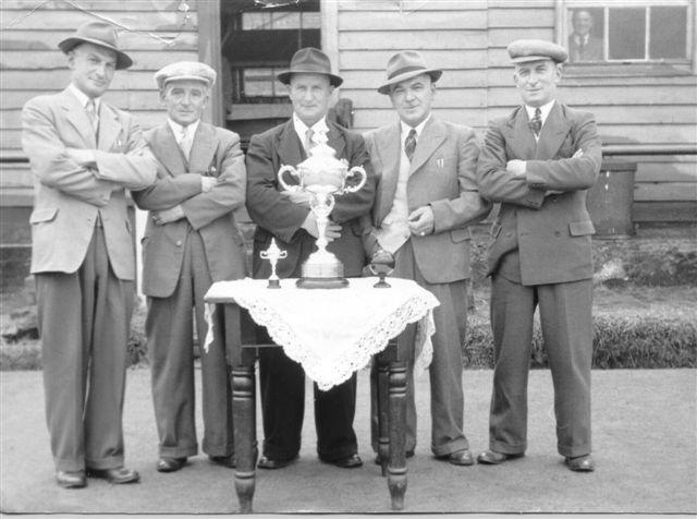 Five Chorlton Brothers with a cup won by Billy Five Chorlton Brothers with a cup won by Billy