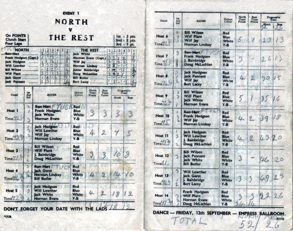 Speedway programme Laurel & Hardy 3 Speedway programme Laurel & Hardy 3
