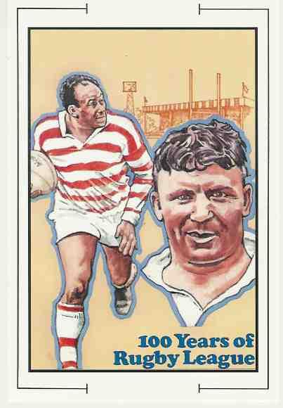 Postcard celebrating 100 years of Rugby League