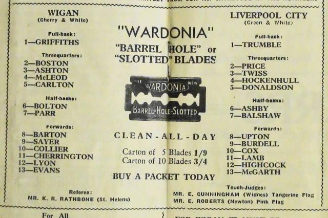 Wigan Programme Wigan Programme