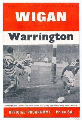 Programme Wigan v Warrington 1969