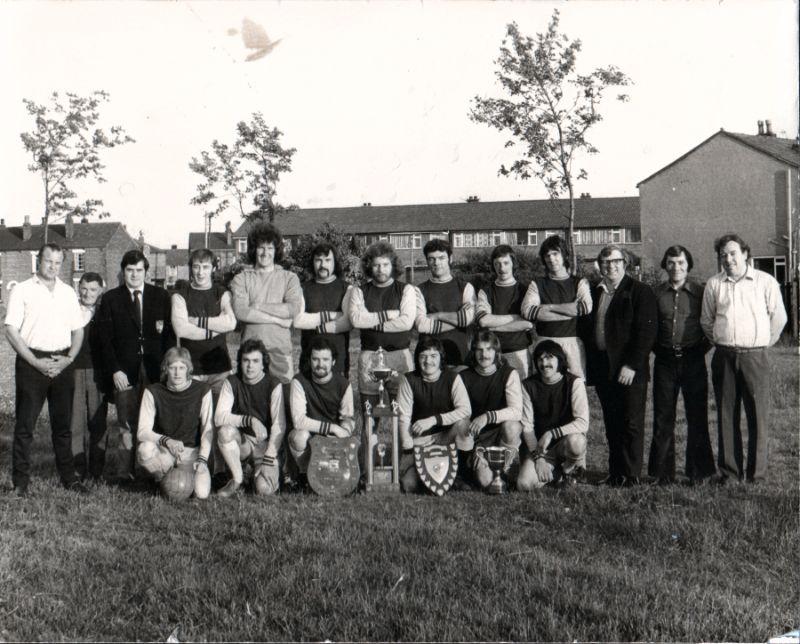 Victoria side of 1973/74 taken at Miners Welfare, Platt Bridge.