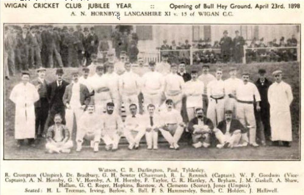 Wigan CC - Opening of the Bull Hey - April 1898 Wigan CC - Opening of the Bull Hey - April 1898