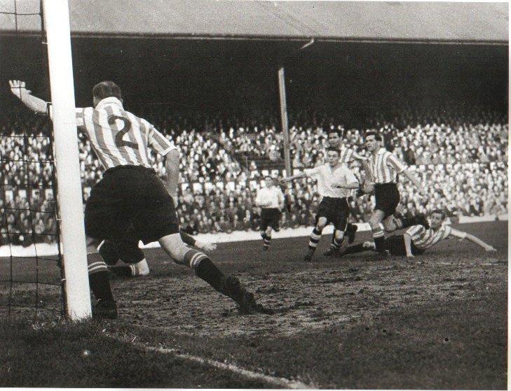 J. Simm (ex Moss Lane) scoring for Bradford.