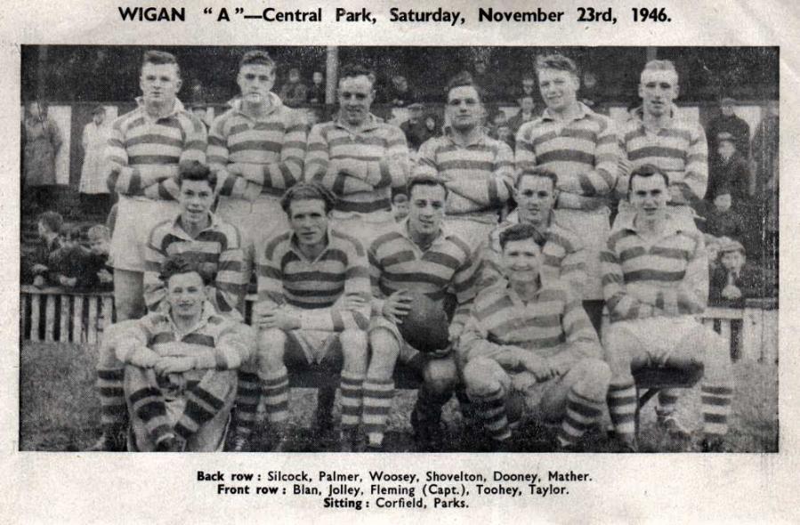 Wigan "A" - Central Park, Saturday, November 23rd, 1946.