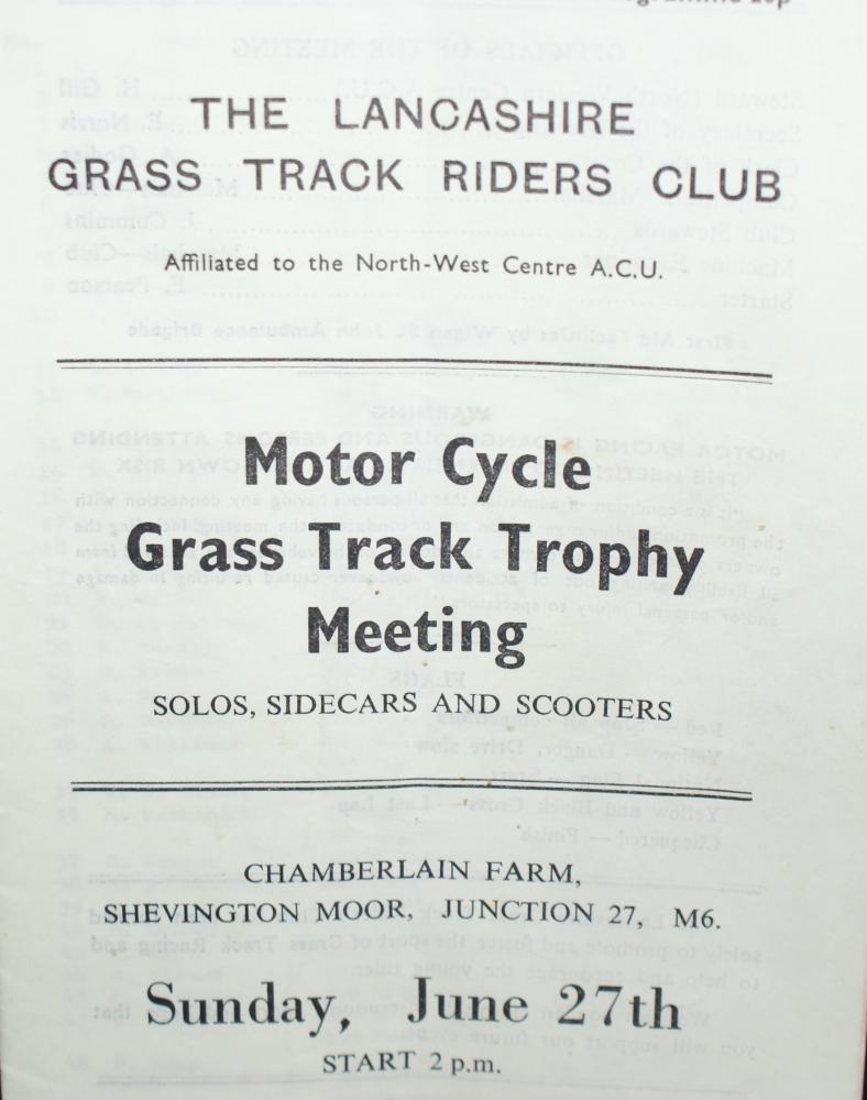 LANCASHIRE GRASS TRACK RIDERS CLUB LANCASHIRE GRASS TRACK RIDERS CLUB