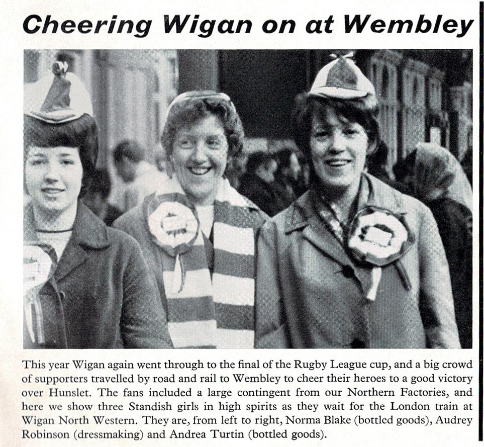 WIGAN R.L. FANS  WEMBLEY 1965