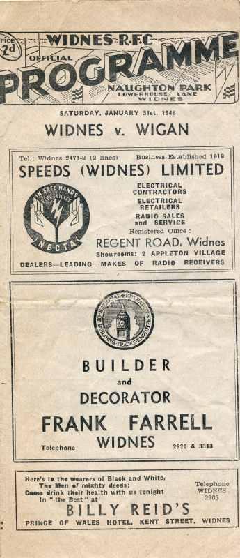 Widnes v Wigan Programme1 Widnes v Wigan Programme1