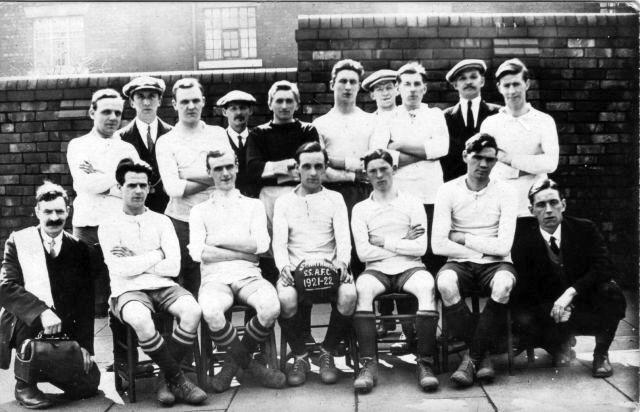 St Nathaniels Sunday School League football team, Platt Pridge, 1921-1922 season.