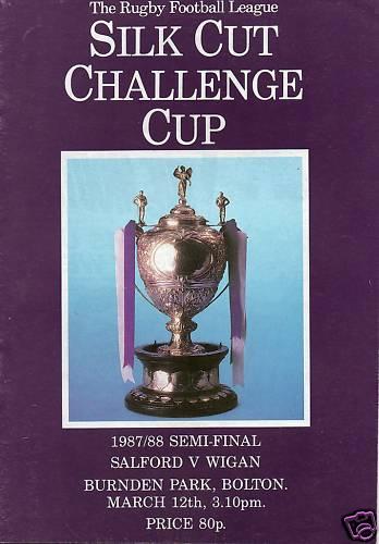 Programme Silk Cup Challenge Cup 12th March 1988 Semi Final