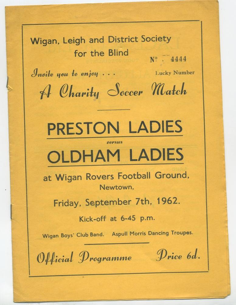 PRESTON LADIES v OLDHAM LADIES 1962