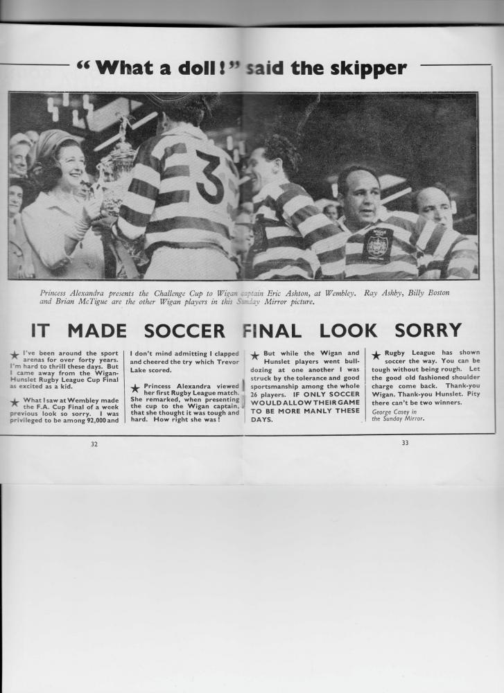 Press Comment 1965 RL Cup Final Press Comment 1965 RL Cup Final