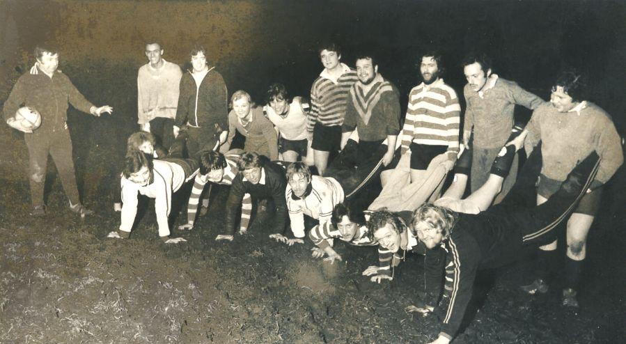 Training in the mud and cold at Coronation Park, 1979.