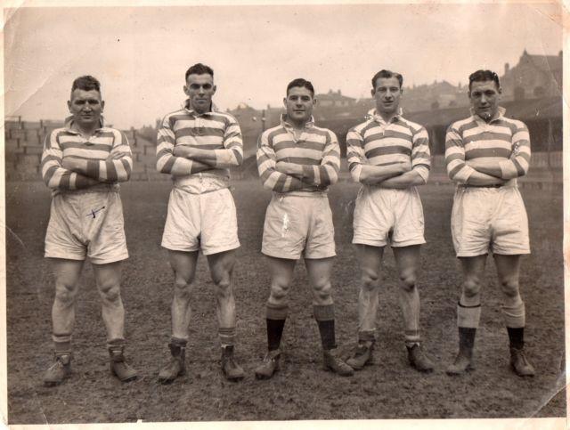 FIVE Wigan Players 1945/46 FIVE Wigan Players 1945/46