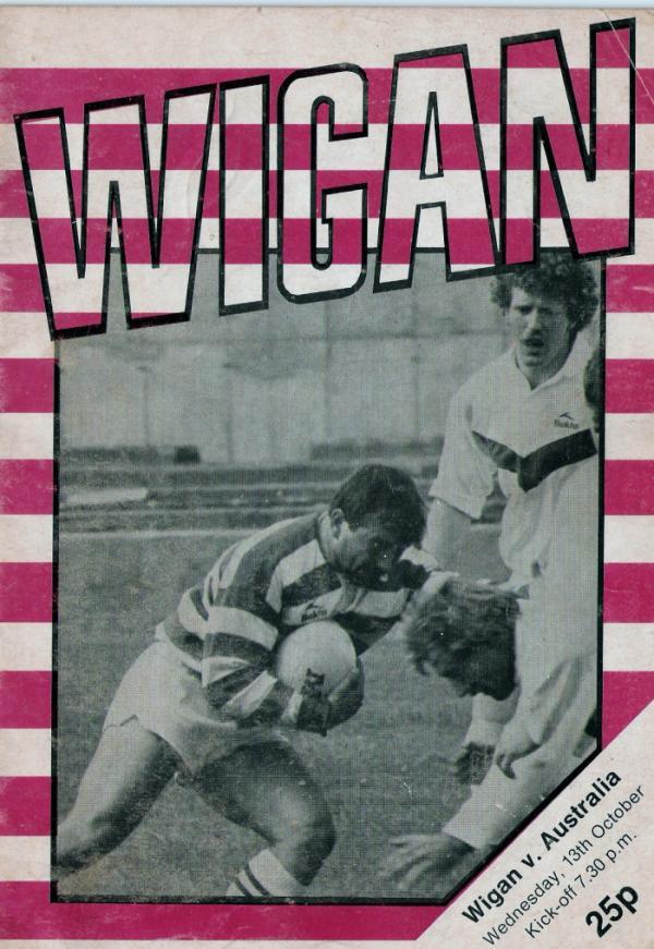 Wigan v Australia, 1982. Wigan v Australia, 1982.