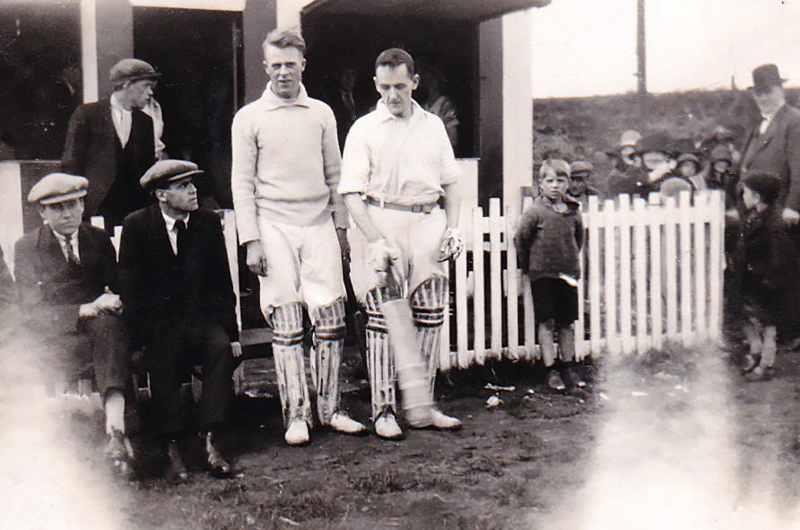 Batsmen at Spring View Cricket Club July1927 Batsmen at Spring View Cricket Club July1927
