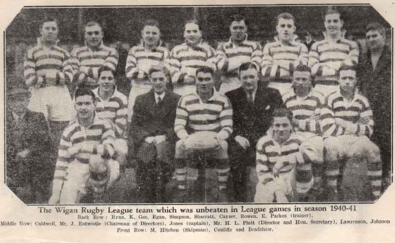 Wigan Rugby League team, 1940/41. Wigan Rugby League team, 1940/41.