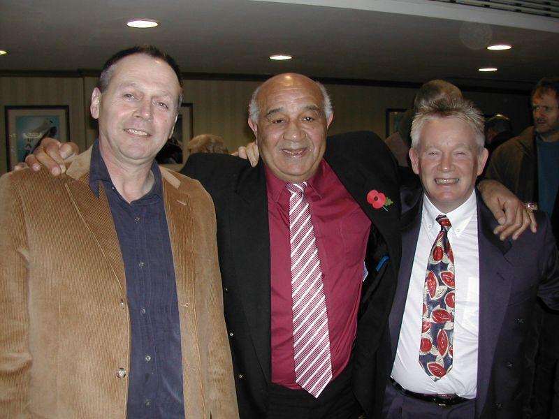 Ex-Wigan Rugby player Billy Boston with Ian Storey.