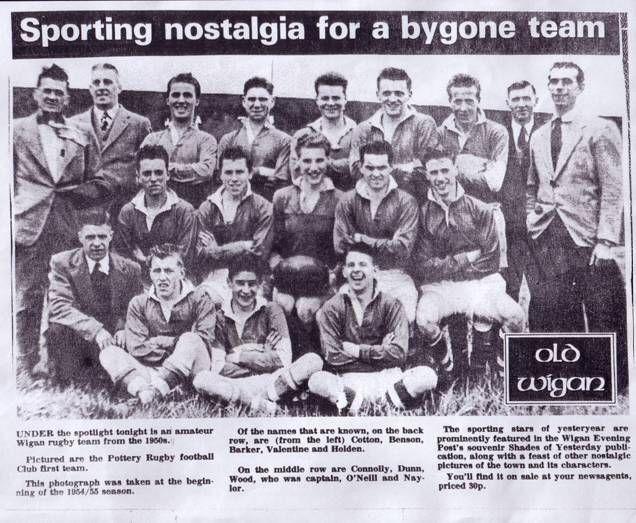 Potteries Amateur RL team from the mid 1950s.