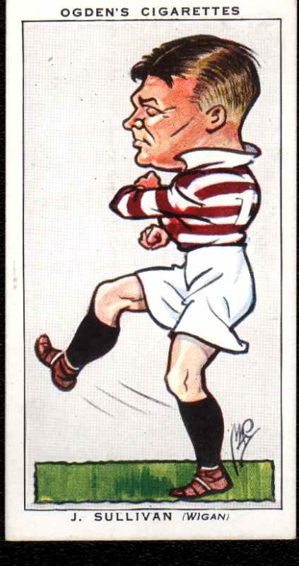 Ogden's cigarette card of J. Sullivan.