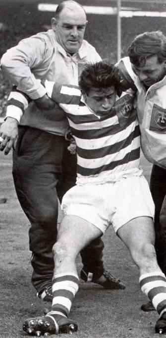 Dave Bolton knocked out cold in the 1963 Wembley Final.