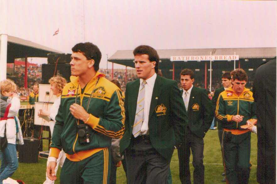 Austalian players at Central Park, Oct. 1986