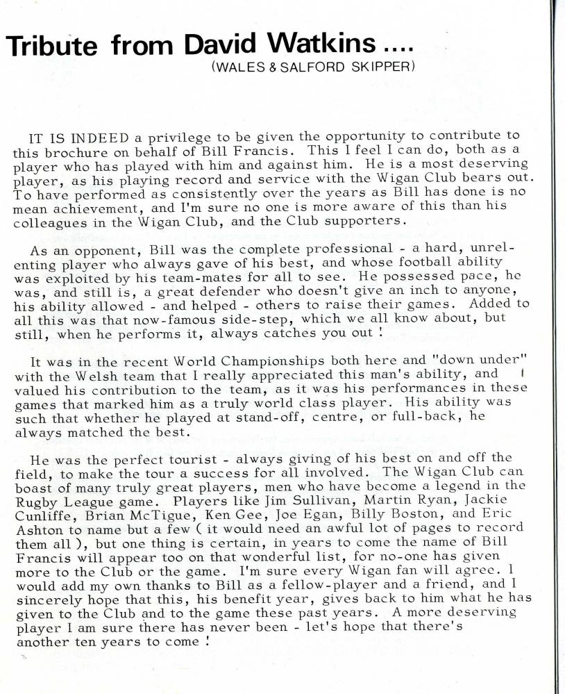 Bill Francis Testimonial Bill Francis Testimonial