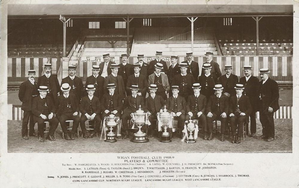 Wigan R.L.F.C. PLAYERS AND OFFICIALS 1908-09