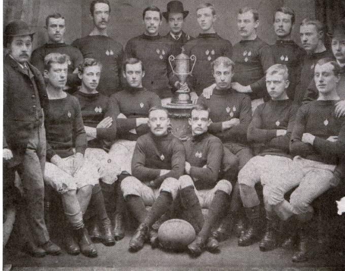 Wigan rugby team winners of the West Lancashire Cup 1884-85 season. Wigan rugby team winners of the West Lancashire Cup 1884-85 season.