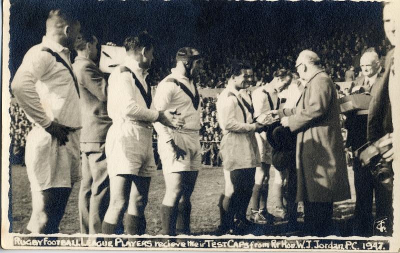 Wigan Players Receiving Caps.