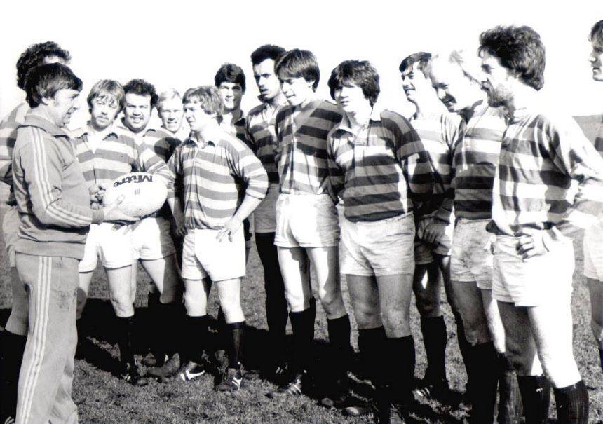 Half time team talk given by coach Tommy Blakeley. Half time team talk given by coach Tommy Blakeley.