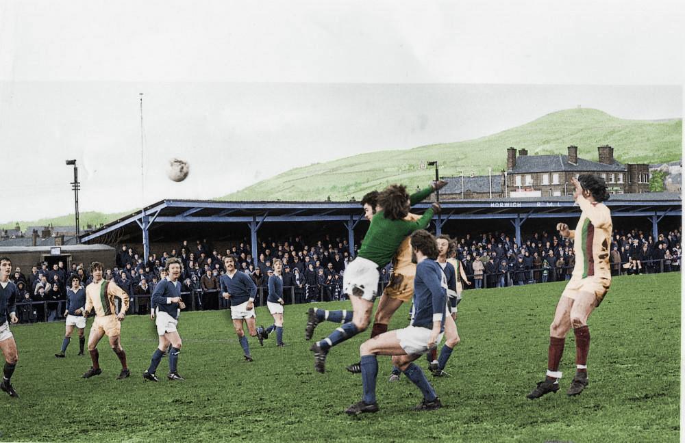 Horwich RMI v Wigan Athletic 1976 colourised