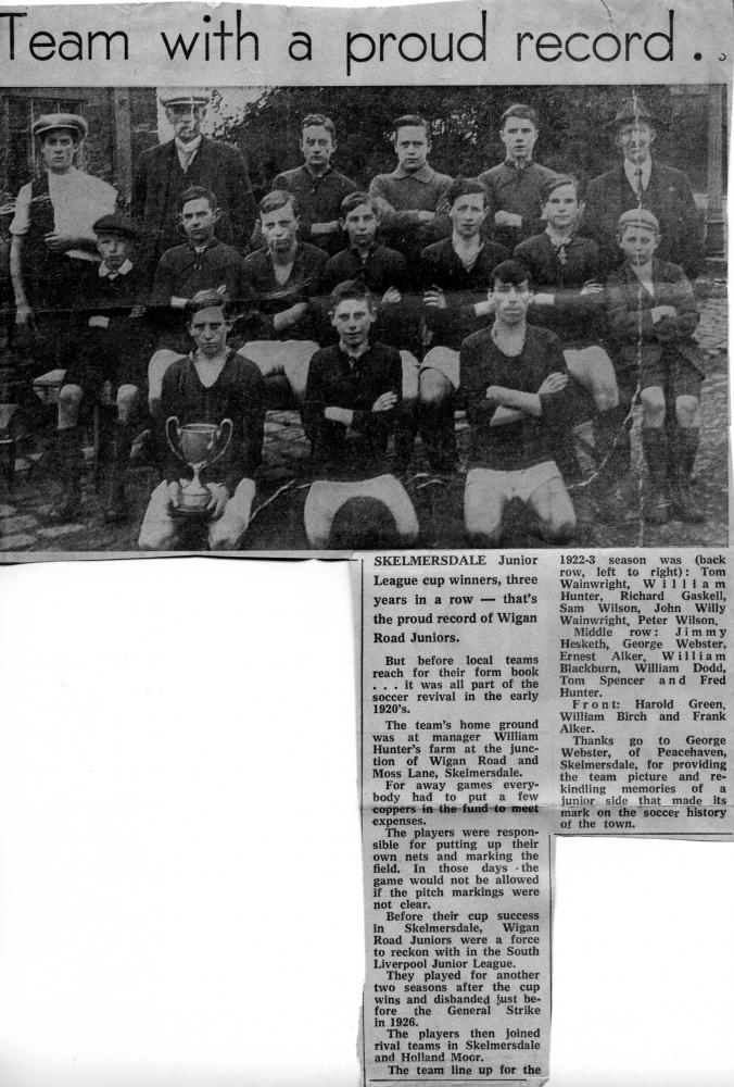 Wigan Rd Football team 1920