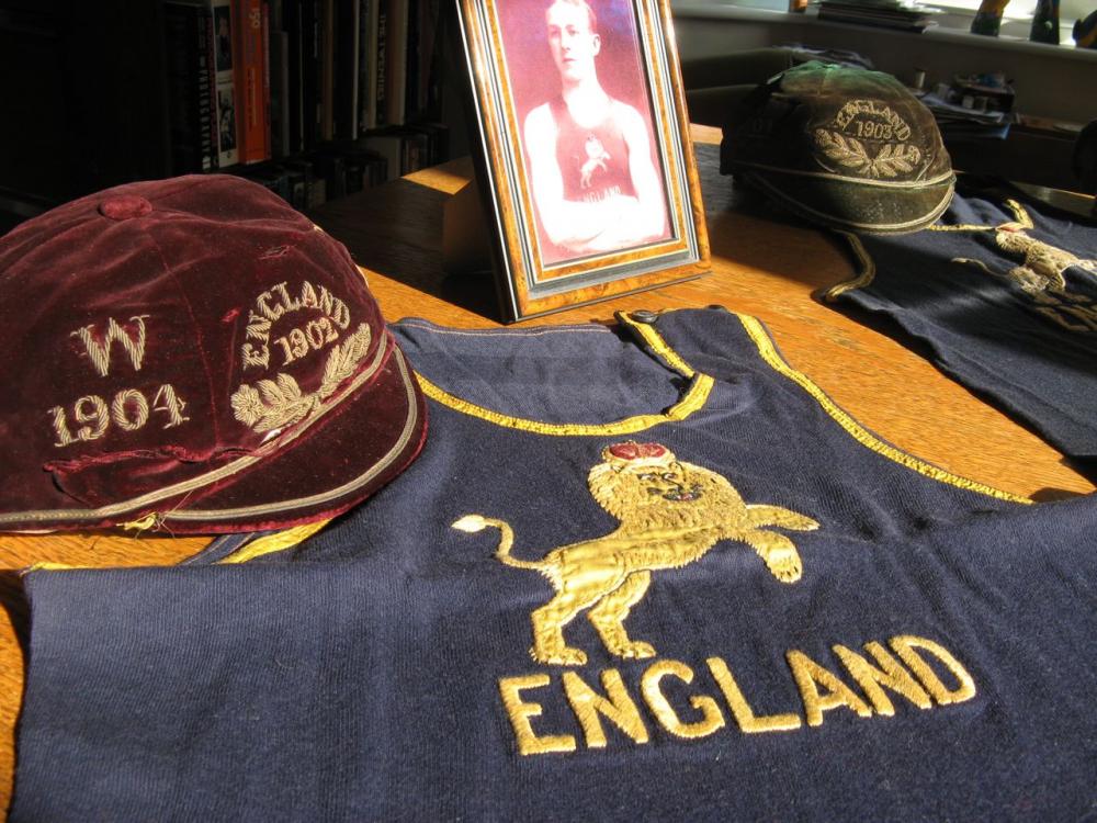 Grandfather's internationl cap and vest. Grandfather's internationl cap and vest.