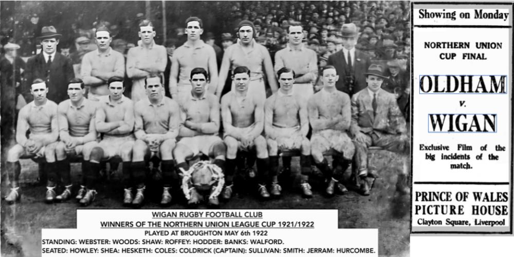 Wigan RFC Winners of Northern Union League Cup 1921/22