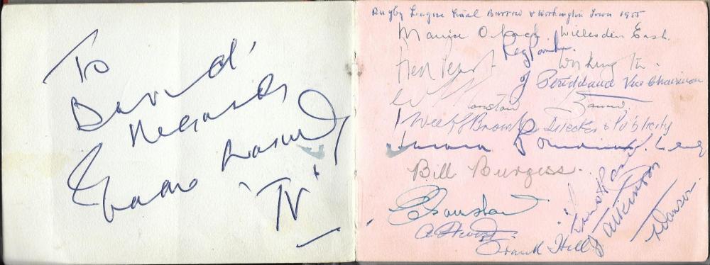 1955 Challenge Cup Final Autograph set