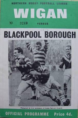 Programme Wigan v Blackpool 1965