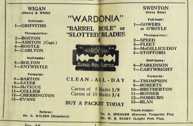 Wigan Programme Wigan Programme