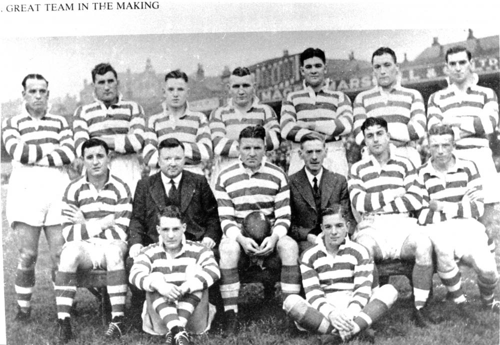 HARRY SUNDERLAND'S LAST BUT ONE WIGAN TEAM 1939