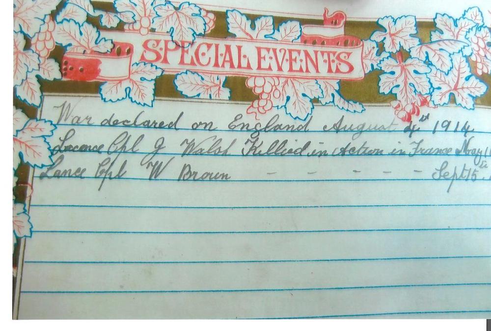 Sad Entry for Special Events Sad Entry for Special Events
