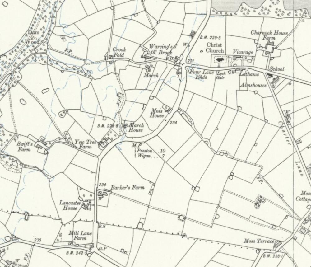 Old map of Charnock Richard to accompany P-a-D for 23 March 2022
