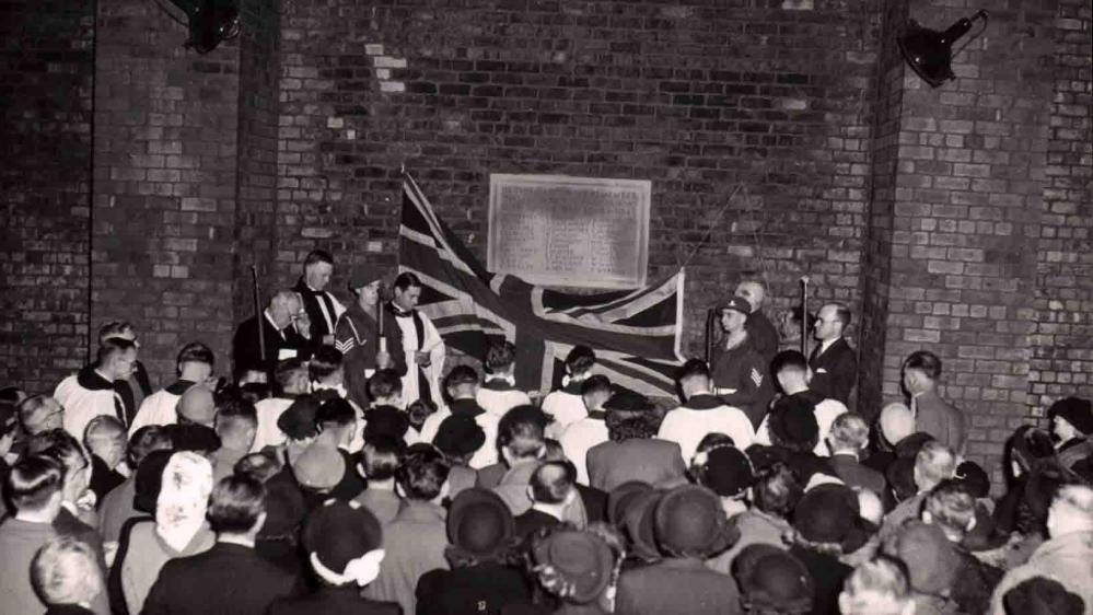 Unveiling of WW2 Memorial, St Mary, Ince-in-Makerfield