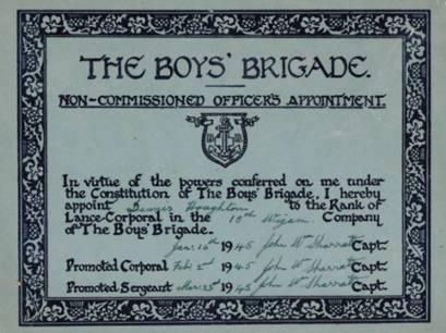 15th Wigan Boys Brigade 1945 15th Wigan Boys Brigade 1945