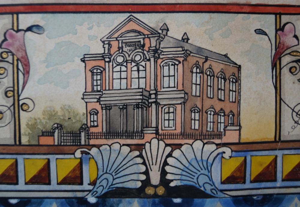 Tyldesely Wesleyan Methodist Church - detail from the Illuminated Address Tyldesely Wesleyan Methodist Church - detail from the Illuminated Address