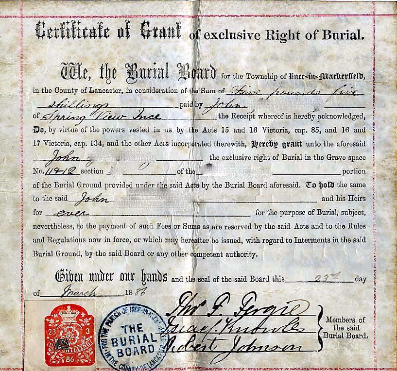 Grave Deed on Velum. Grave Deed on Velum.