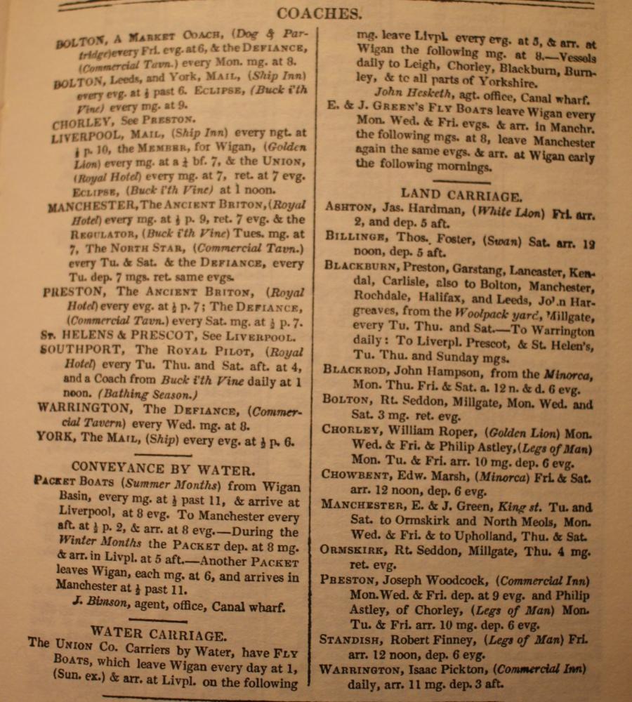 Wigan Transport Links 1825.