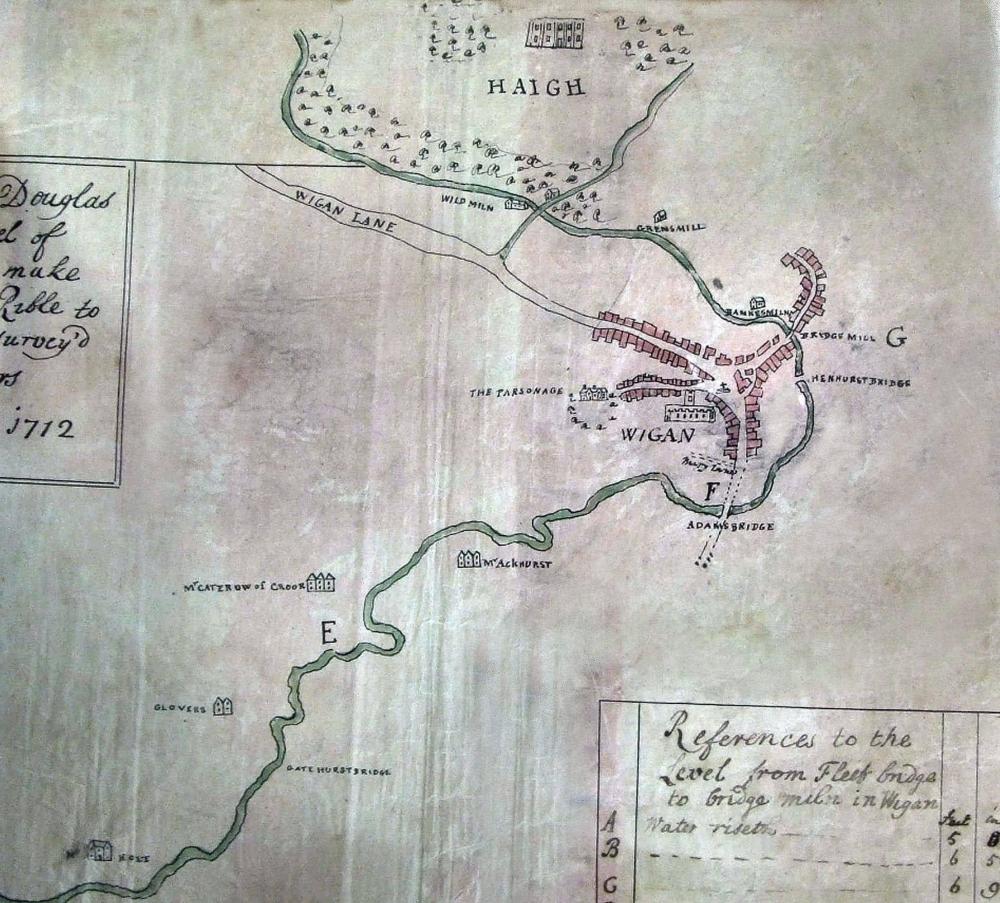 Map of Wigan 1712 Map of Wigan 1712