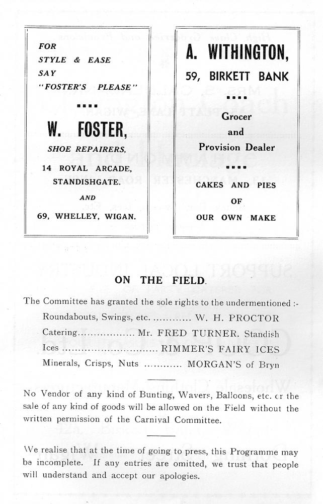 St Catharine's Church Grand Carnival Saturday 21st August 1954 ProgrammeI St Catharine's Church Grand Carnival Saturday 21st August 1954 ProgrammeI